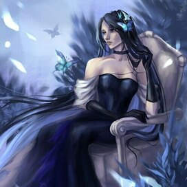 сад с бабочками