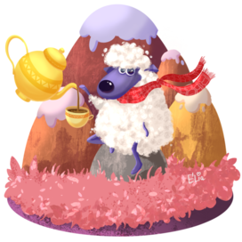 Овечка в горах