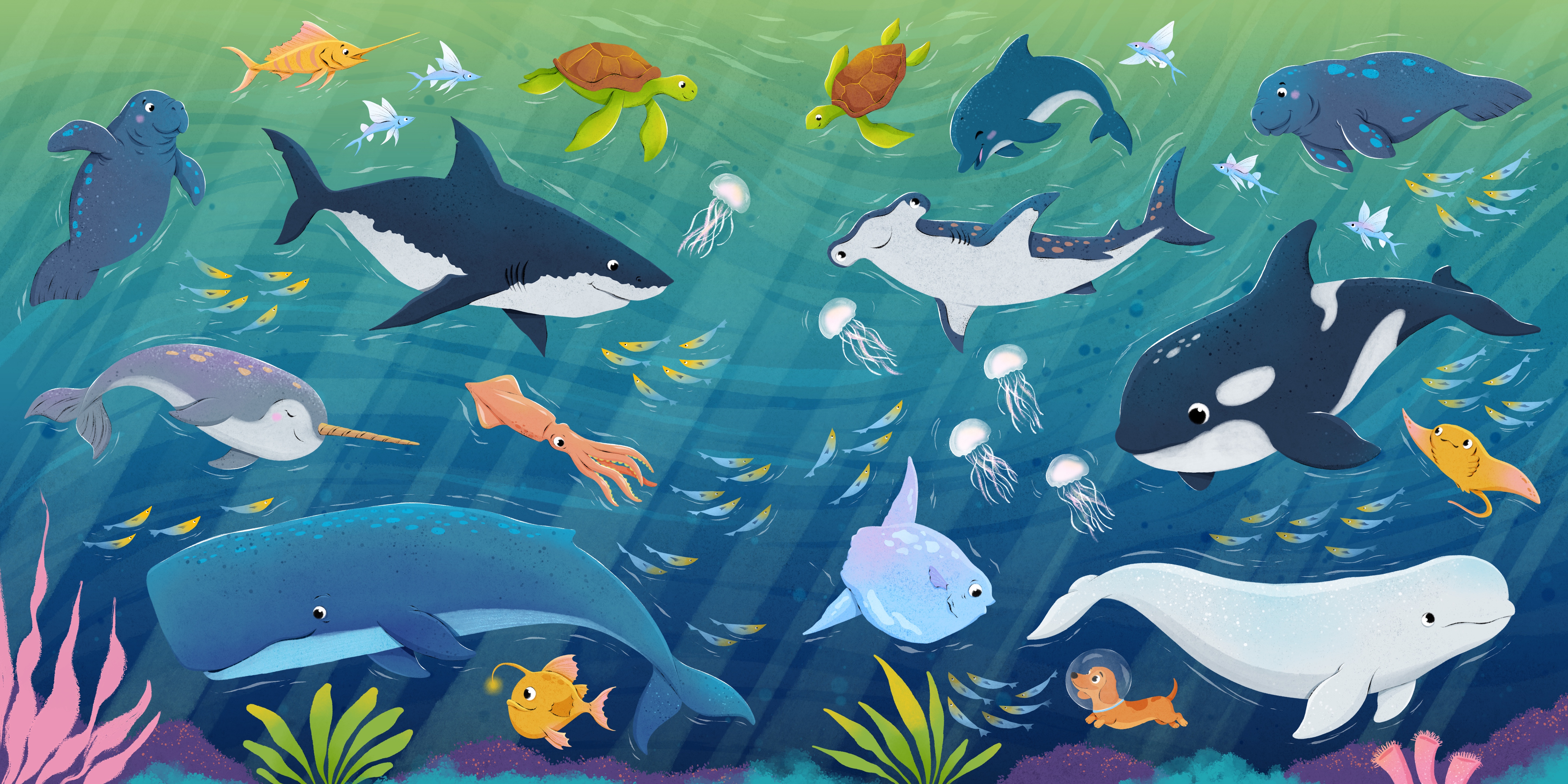 Виммельбух Найди и покажи Моря и Океаны