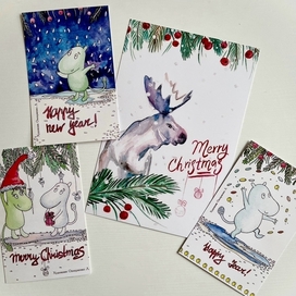 открытки нарисованные акварелью