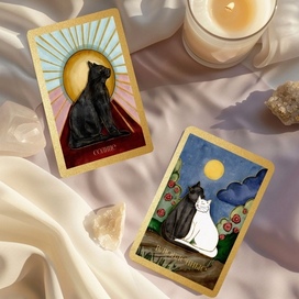 Карты ТАРО «Черно-белые кошки»