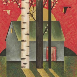 Закат в деревне