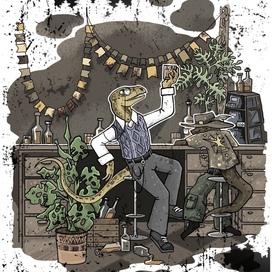 За барной стойкой…