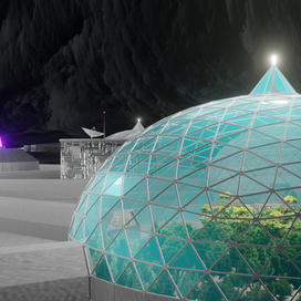 Лунная база для колонистов в лавовой трубке