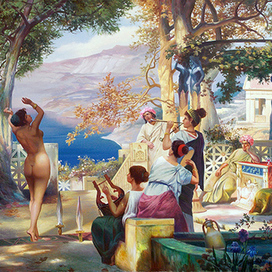 Копия картины Г. Семирадского"Танец среди мечей"