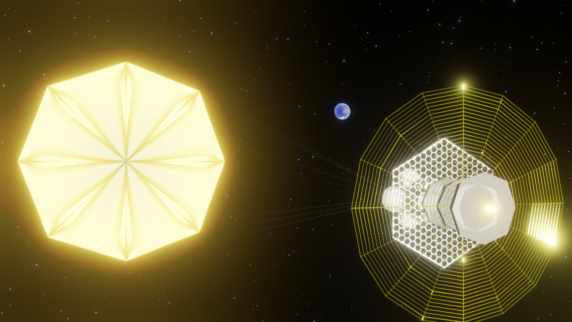 Космический искусственный спутник на солнечных парусах, космос