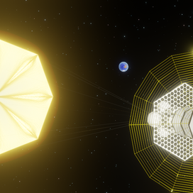 Космический искусственный спутник на солнечных парусах, космос