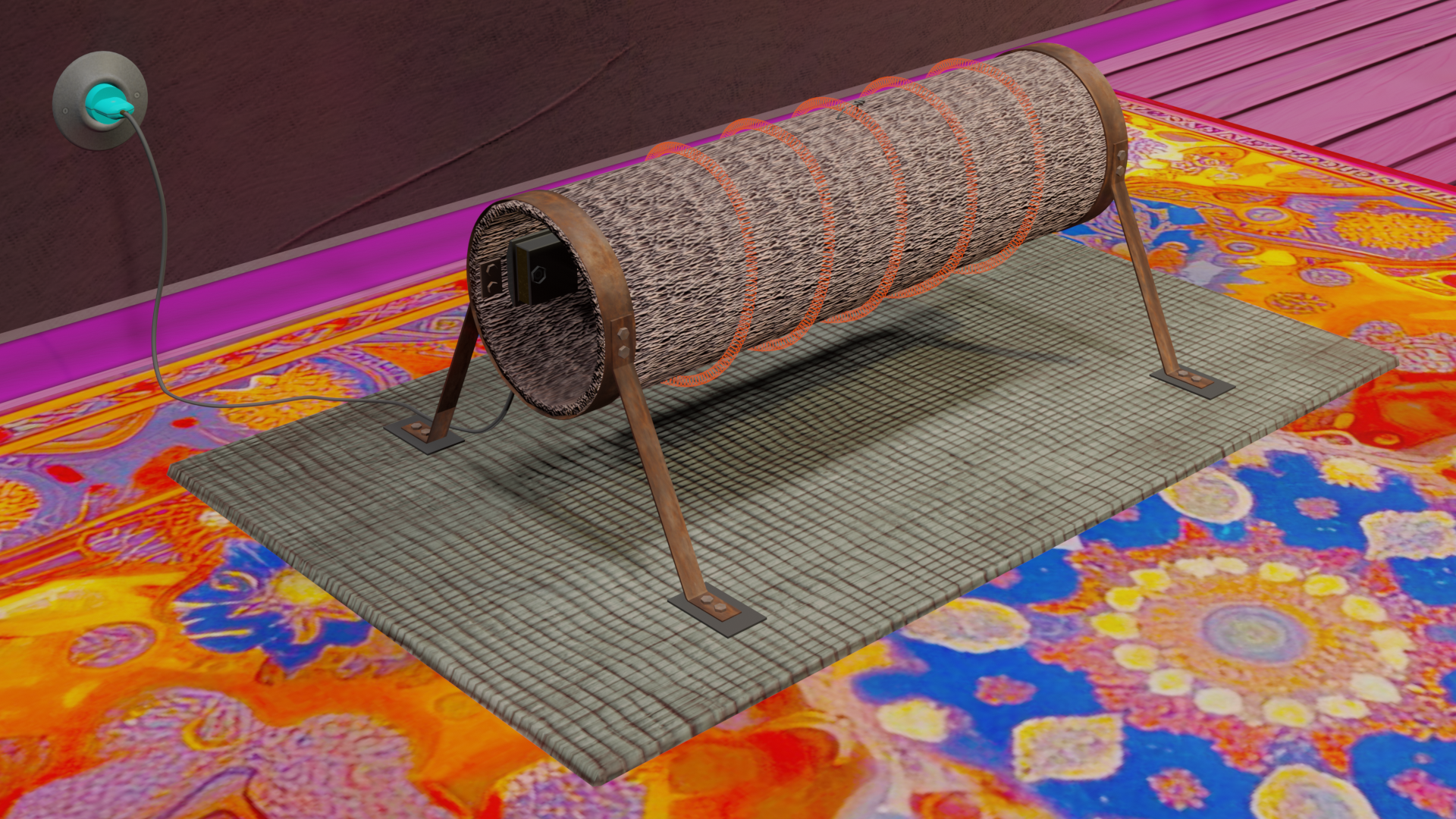 Самодельный электрообогреватель спиральный, козел