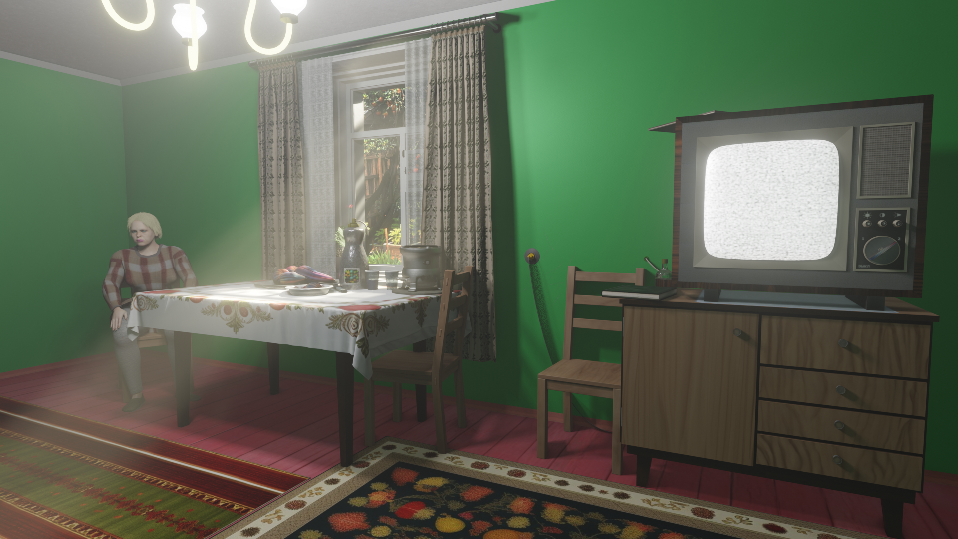 Частный дом на другой планете, персонаж, интерьер, винтаж