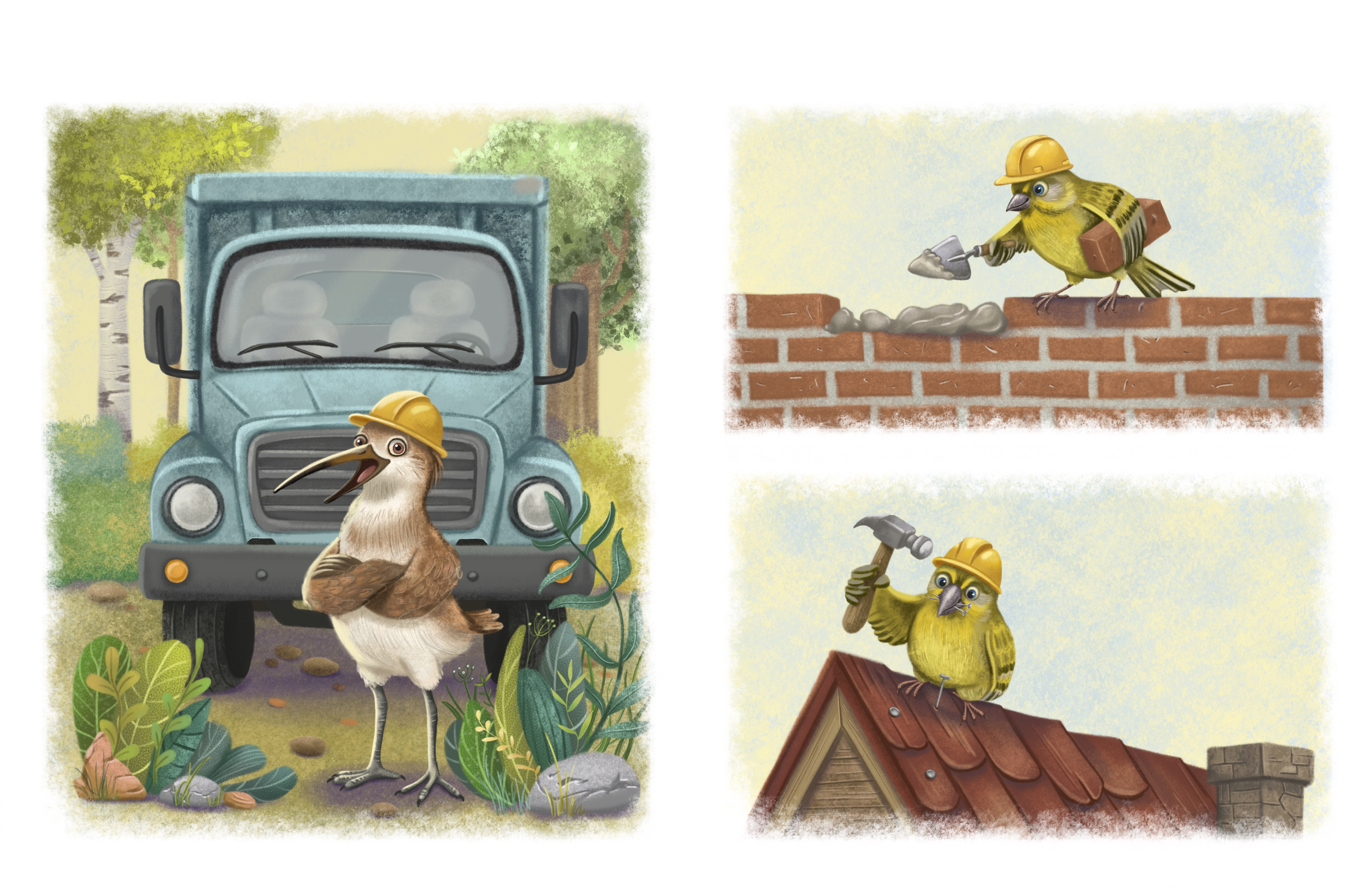 Кулик-водитель и чиж строитель