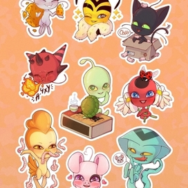 Наклейки Леди Баг и Супер-Кот