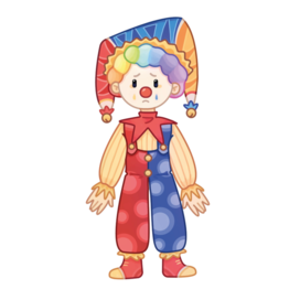 Грустный маленький клоун