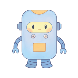 Грустный милый робот