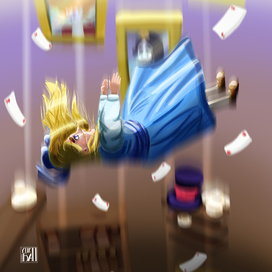 Алиса падает в кроличью нору