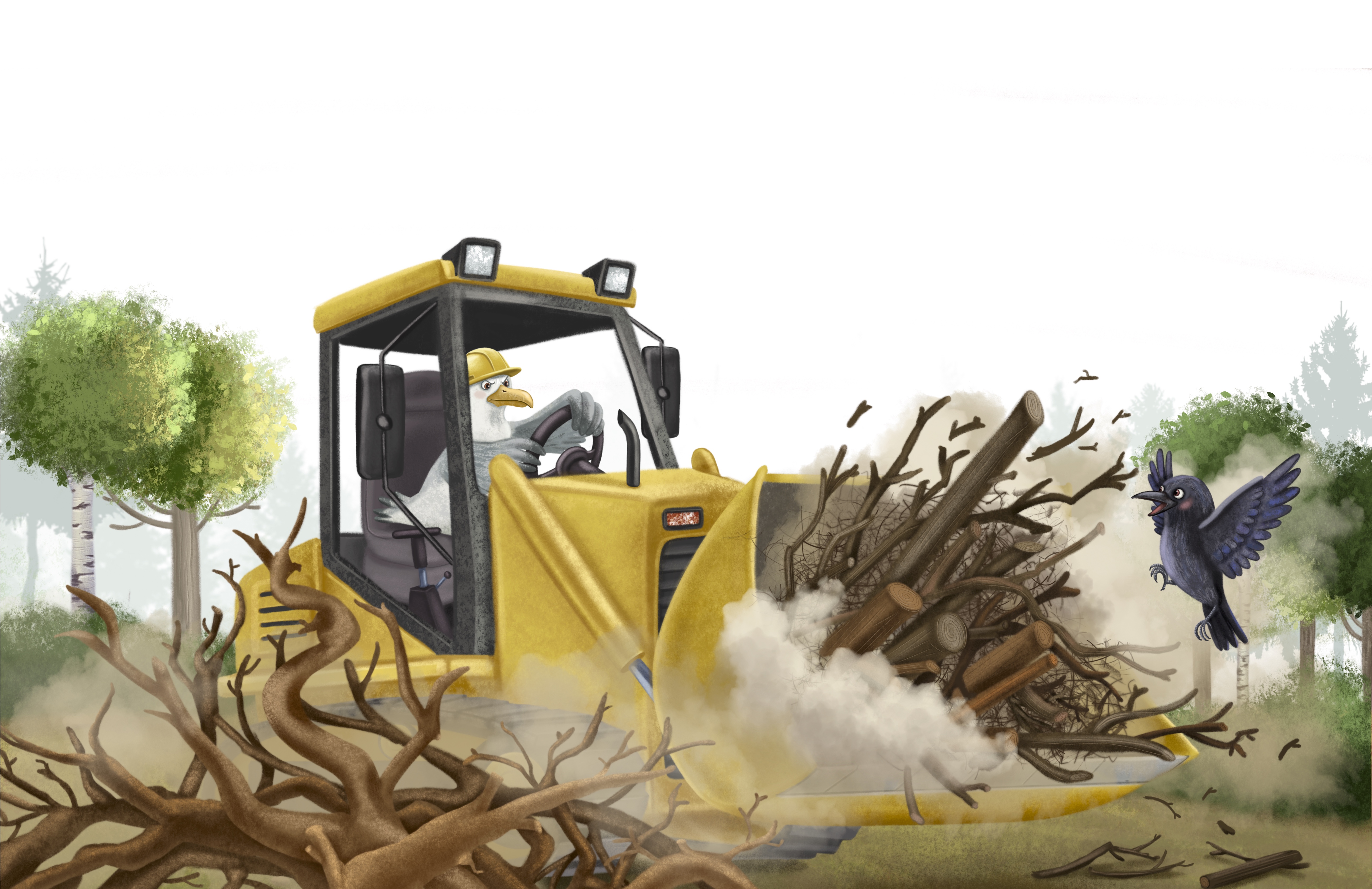 Чайка водитель бульдозера