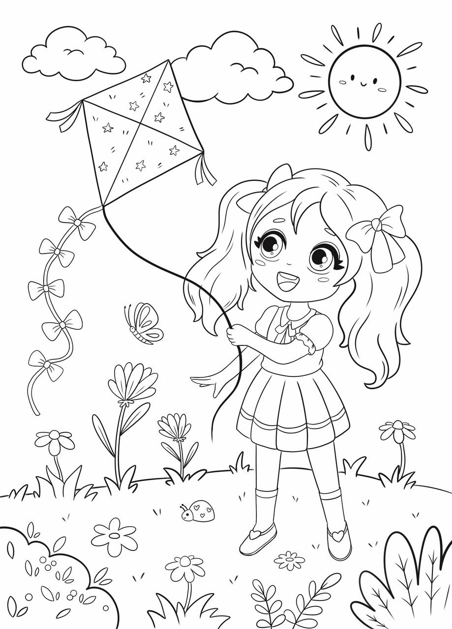 Детская раскраска для девочек