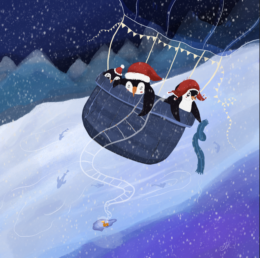 Пингвины и метель