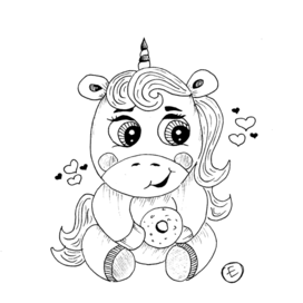 Персонаж милый единорог