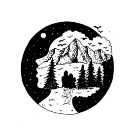 Мысли, горный пейзаж, влюблённая пара