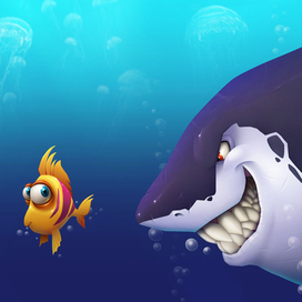 Акула и рыбка