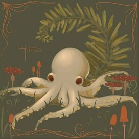 осьминог в лесу