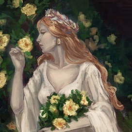 Нимфа среди роз