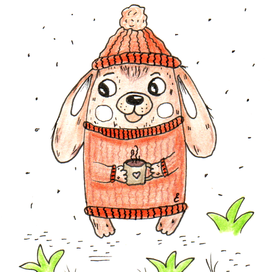 Зайчик с кофе