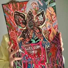 Коллаж по сериалу "Очень странные дела"