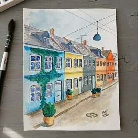 Улица с домиками