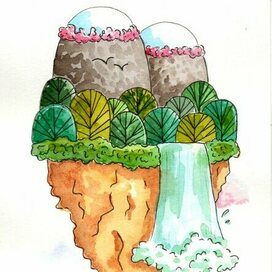 Летающий остров, иллюстрация к книге