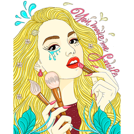 рекламная фэшн иллюстрация 