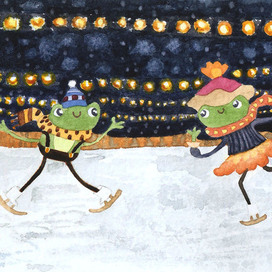 Лягушата на катке