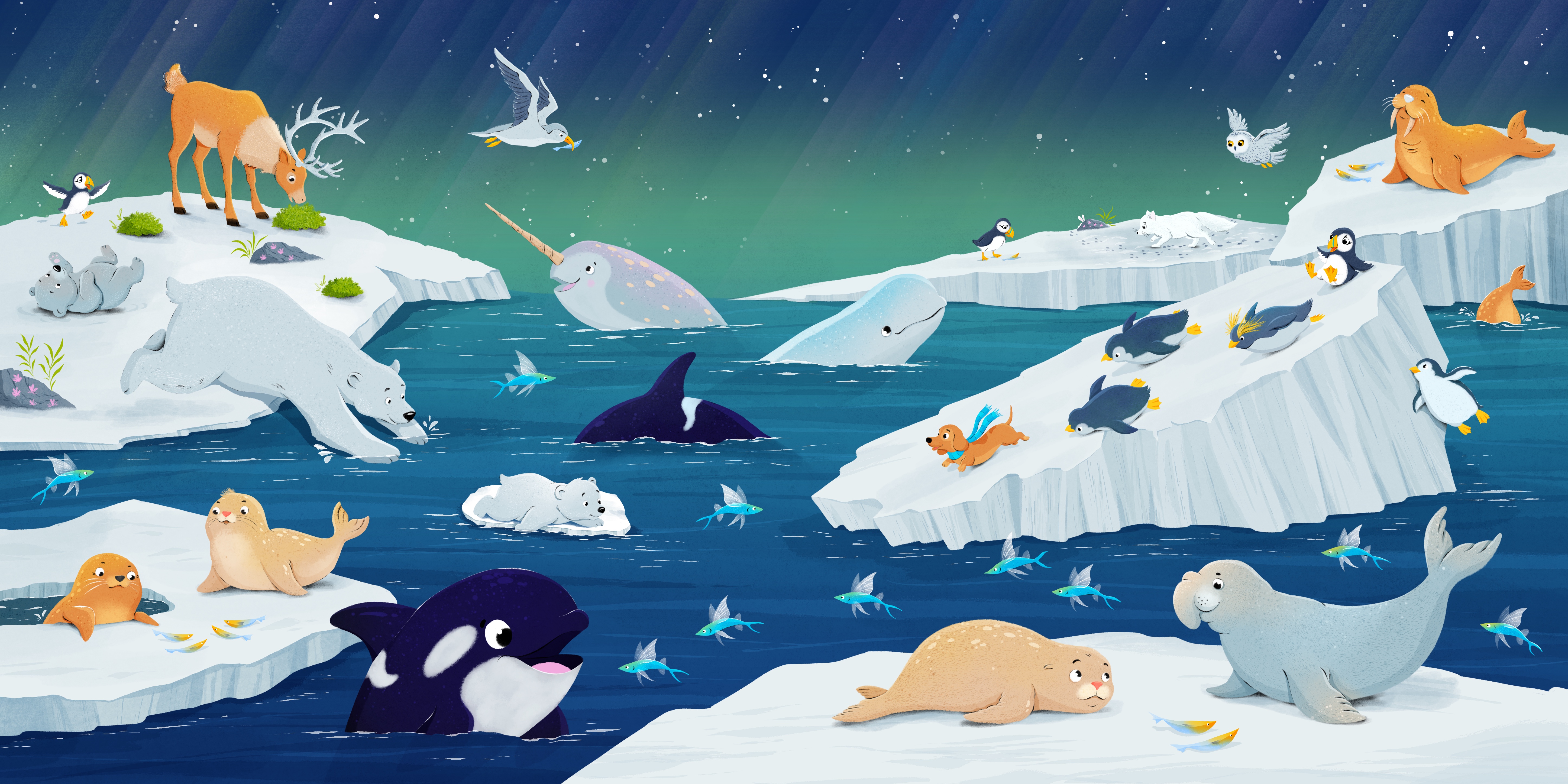 Виммельбух Найди и покажи Арктика и Антарктида