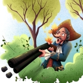 Книжная иллюстрация. Приключения барона Мюнхаузена. 