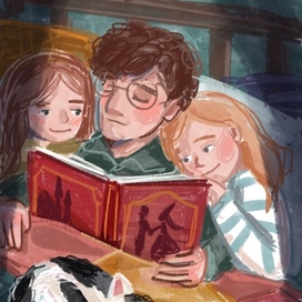 Иллюстрация для благотворительного книжного фестивали Фонарь