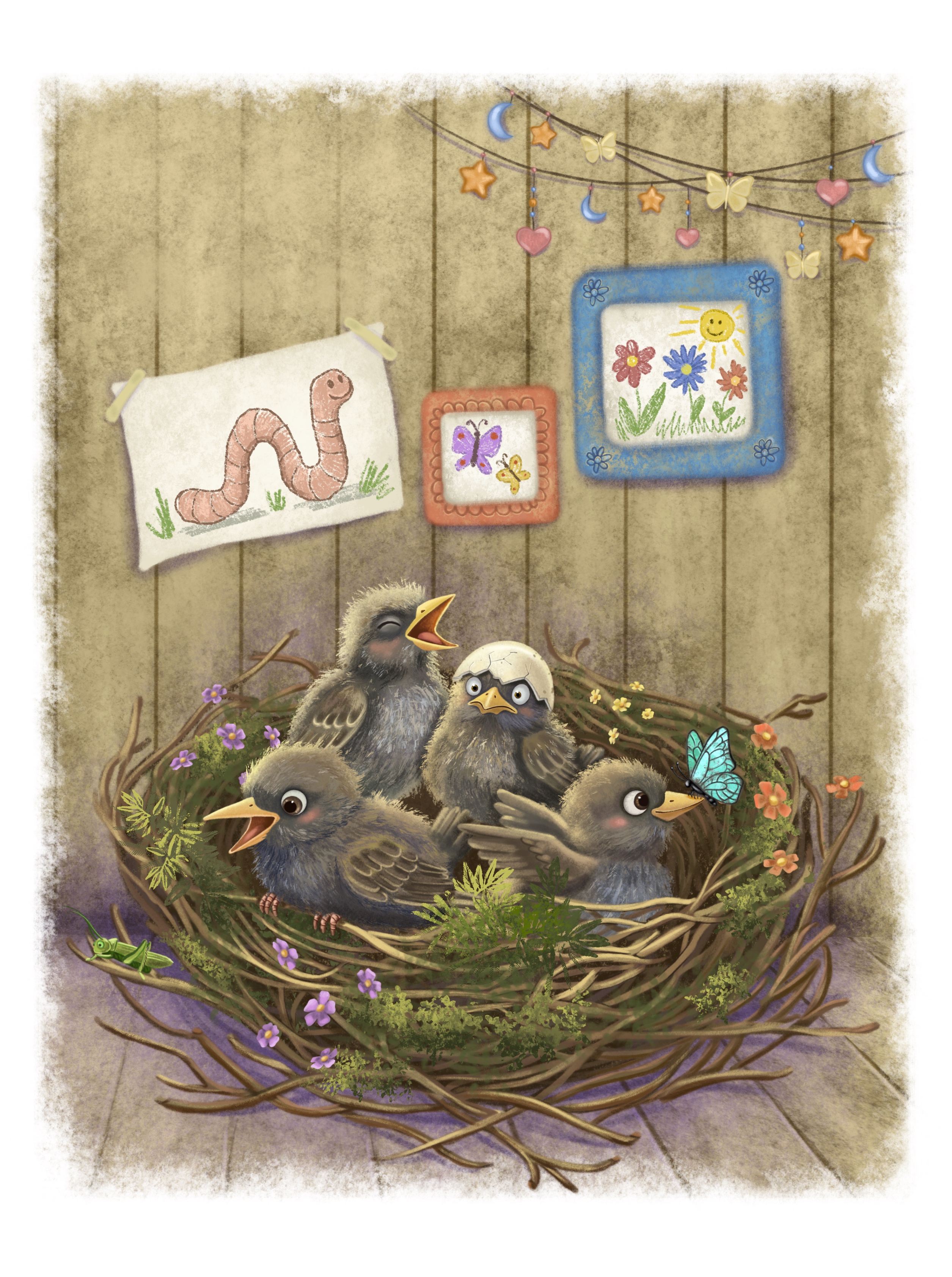 Родилось четыре птенца!