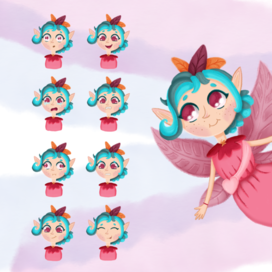 Бренд-персонаж фея и ее эмоции