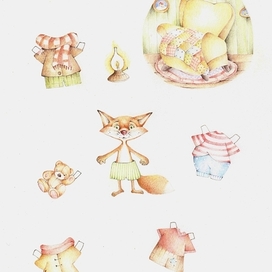 Бумажная игрушка "Лис"