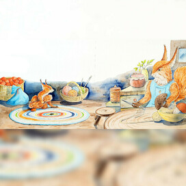 Мама-белочка и Лапка