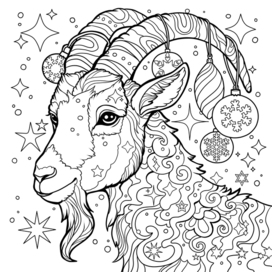 Раскраска коза