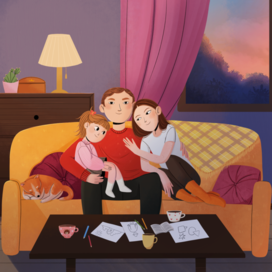 Семейная иллюстрация