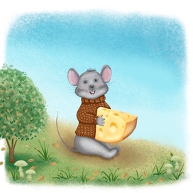 Ушастый мышонок с сыром