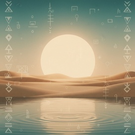 закат в пустыне