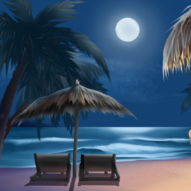 Ночь на пляже