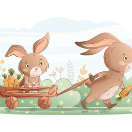 Кролики с морковками