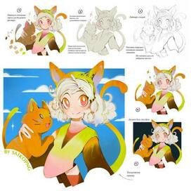 Этапы создания одной из работ