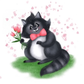 Влюбленный енотик