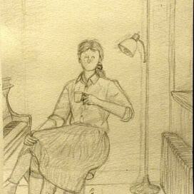 Автопортрет карандашом, Январь 2026