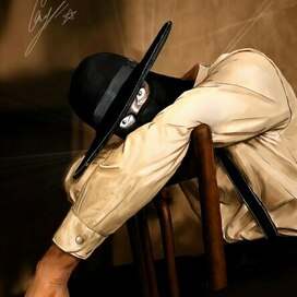 мужчина в шляпе