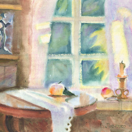 Придуманный натюрморт в интерьере.